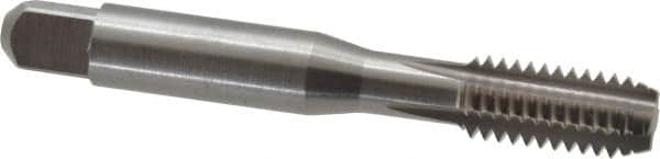 Balax - 3/8-16 UNC 2B 4 Flute Bright Finish Cobalt Straight Flute Machine Tap - Bottoming, Right Hand Thread, 2-15/16" OAL, 0.98" Thread Length, H5 Limit, Oversize - Exact Tooling