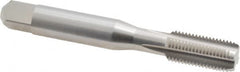 Balax - 3/8-24 UNF 4 Flute Bright Finish Cobalt Straight Flute Machine Tap - Bottoming, Right Hand Thread, 2-15/16" OAL, 0.98" Thread Length, H5 Limit, Oversize - Exact Tooling