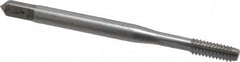 Balax - #8-32 UNC 2B 3 Flute Bright Finish Cobalt Straight Flute Machine Tap - Bottoming, Right Hand Thread, 2-1/8" OAL, 1/2" Thread Length, H3 Limit, Oversize - Exact Tooling