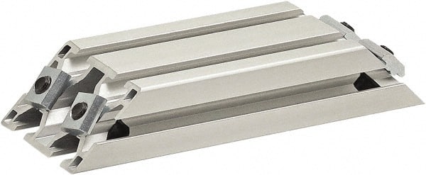 80/20 Inc. - 25mm Wide, Open Shelving Accessory/Component - Aluminum, Clear Anodized Finish, 160mm Long, Use with 3060 - Exact Tooling