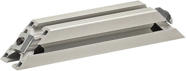 80/20 Inc. - 25mm Wide, Open Shelving Accessory/Component - Aluminum, Clear Anodized Finish, 160mm Long, Use with 3030 - Exact Tooling