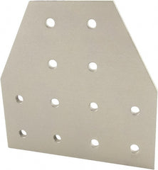 80/20 Inc. - 100mm Wide, Open Shelving Accessory/Component - Aluminum, Clear Anodized Finish, 100mm Long, Use with 25 Series & Bolt Kit 75-3404 - Exact Tooling