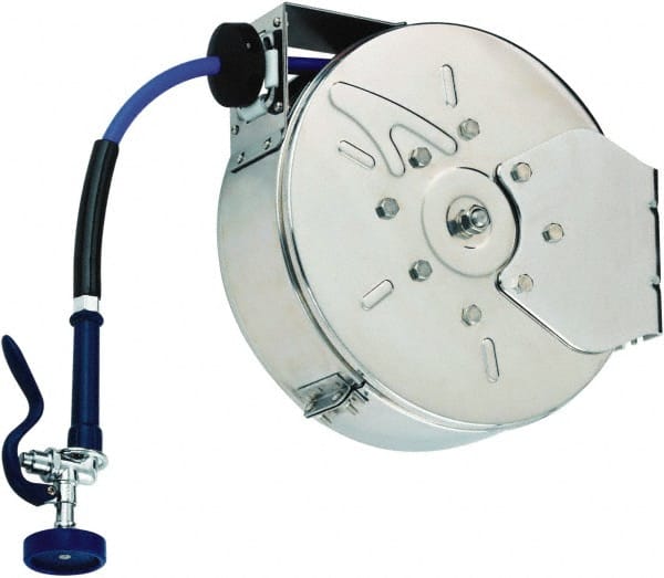 T&S Brass - 30' Spring Retractable Hose Reel - 300 psi, Hose Included - Exact Tooling