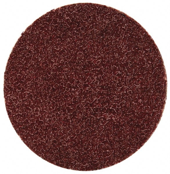 Merit Abrasives - 1" Disc Diam, 80 Grit, Aluminum Oxide Quick Change Disc - Type S Attaching System, Coated, Brown, 40,000 RPM, ALO Series - Exact Tooling