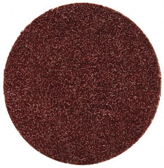 Merit Abrasives - 1" Disc Diam, 80 Grit, Aluminum Oxide Quick Change Disc - Type S Attaching System, Coated, Brown, 40,000 RPM, ALO Series - Exact Tooling