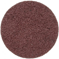Merit Abrasives - 1" Disc Diam, 60 Grit, Aluminum Oxide Quick Change Disc - Type S Attaching System, Coated, Brown, 40,000 RPM, ALO Series - Exact Tooling
