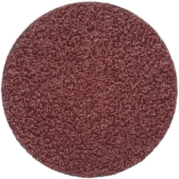 Merit Abrasives - 2" Disc Diam, 36 Grit, Aluminum Oxide Quick Change Disc - Type R Attaching System, Coated, Brown, 30,000 RPM, ALO Series - Exact Tooling