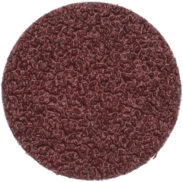 Merit Abrasives - 2" Disc Diam, 24 Grit, Aluminum Oxide Quick Change Disc - Type R Attaching System, Coated, Brown, 30,000 RPM, ALO Series - Exact Tooling