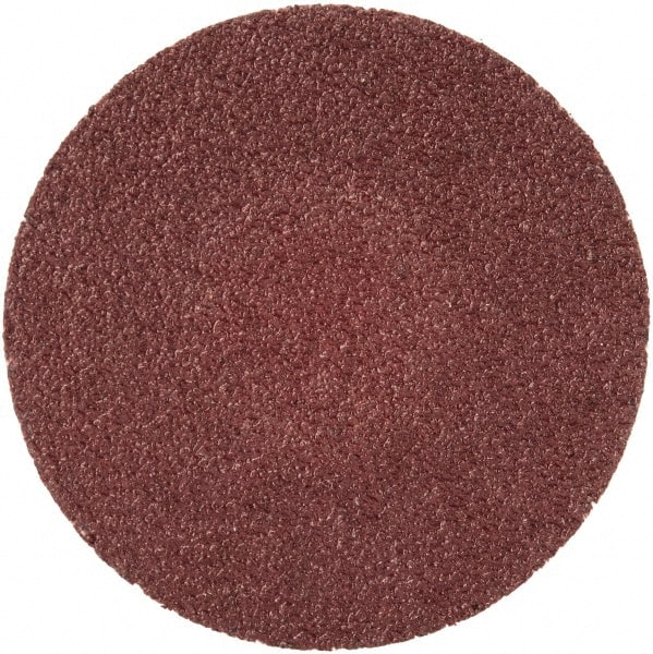 Merit Abrasives - 1-1/2" Disc Diam, 100 Grit, Aluminum Oxide Quick Change Disc - Type R Attaching System, Coated, Brown, 30,000 RPM, ALO Series - Exact Tooling