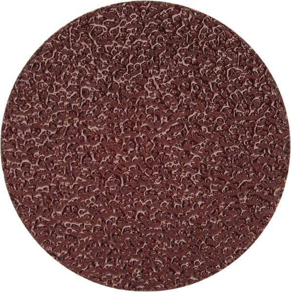 Merit Abrasives - 1-1/2" Disc Diam, 50 Grit, Aluminum Oxide Quick Change Disc - Type R Attaching System, Coated, Brown, 30,000 RPM, ALO Series - Exact Tooling