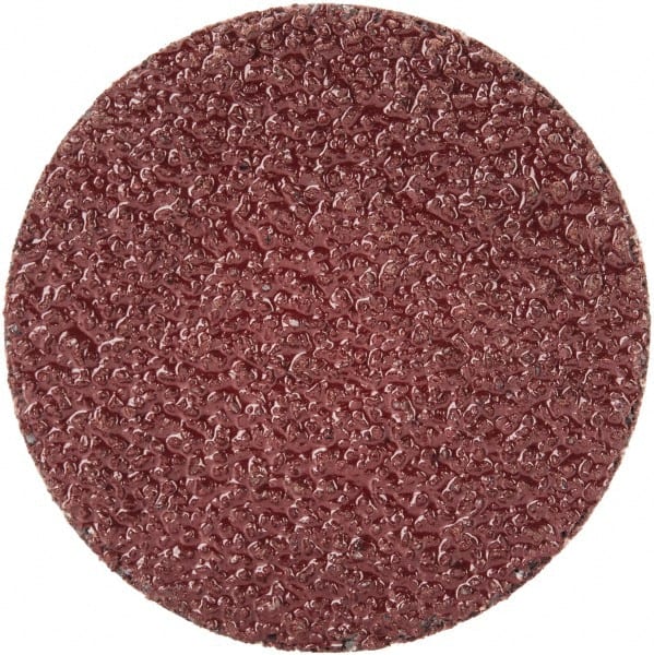 Merit Abrasives - 1-1/2" Disc Diam, 40 Grit, Aluminum Oxide Quick Change Disc - Type R Attaching System, Coated, Brown, 30,000 RPM, ALO Series - Exact Tooling