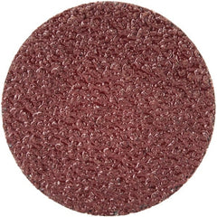 Merit Abrasives - 1-1/2" Disc Diam, 40 Grit, Aluminum Oxide Quick Change Disc - Type R Attaching System, Coated, Brown, 30,000 RPM, ALO Series - Exact Tooling