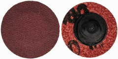 Merit Abrasives - 1" Disc Diam, 180 Grit, Aluminum Oxide Quick Change Disc - Type R Attaching System, Coated, Brown, 40,000 RPM, ALO Series - Exact Tooling