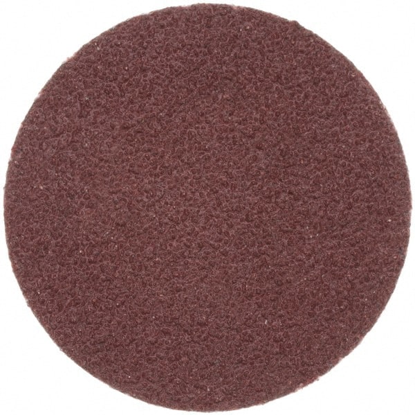 Merit Abrasives - 1" Disc Diam, 100 Grit, Aluminum Oxide Quick Change Disc - Type R Attaching System, Coated, Brown, 40,000 RPM, ALO Series - Exact Tooling