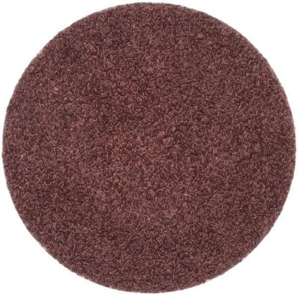 Merit Abrasives - 1" Disc Diam, 80 Grit, Aluminum Oxide Quick Change Disc - Type R Attaching System, Coated, Brown, 40,000 RPM, ALO Series - Exact Tooling