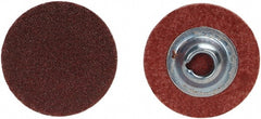 Merit Abrasives - 1" Disc Diam, 40 Grit, Aluminum Oxide Quick Change Disc - Type S Attaching System, Coated, Brown, 40,000 RPM, ALO Series - Exact Tooling