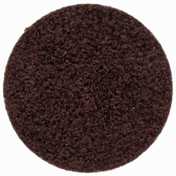 Merit Abrasives - 3/4" Disc Diam, 80 Grit, Aluminum Oxide Quick Change Disc - Type S Attaching System, Coated, Brown, 40,000 RPM, ALO Series - Exact Tooling