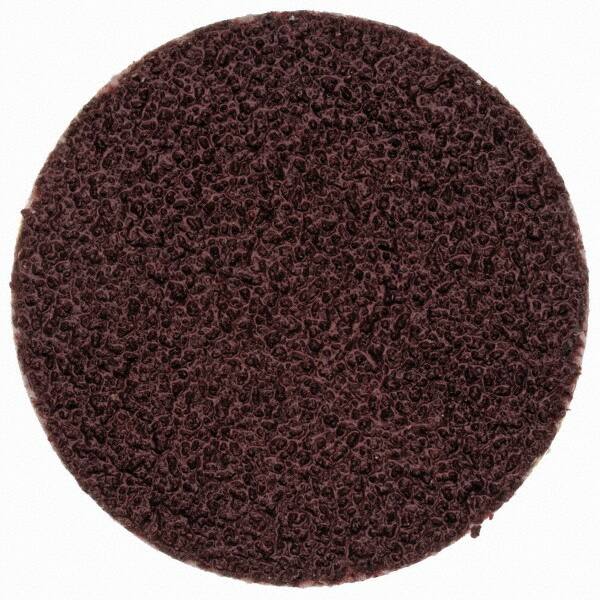 Merit Abrasives - 3/4" Disc Diam, 100 Grit, Aluminum Oxide Quick Change Disc - Type R Attaching System, Coated, Brown, 40,000 RPM, ALO Series - Exact Tooling
