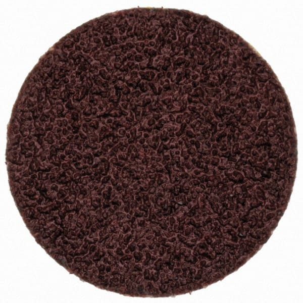 Merit Abrasives - 3/4" Disc Diam, 80 Grit, Aluminum Oxide Quick Change Disc - Type R Attaching System, Coated, Brown, 40,000 RPM, ALO Series - Exact Tooling
