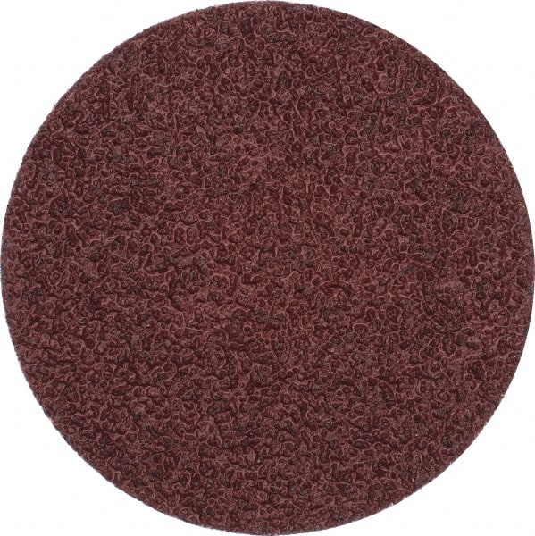 Merit Abrasives - 3" Disc Diam, 36 Grit, Aluminum Oxide Quick Change Disc - Type P Attaching System, Coated, Brown, 20,000 RPM, ALO Series - Exact Tooling
