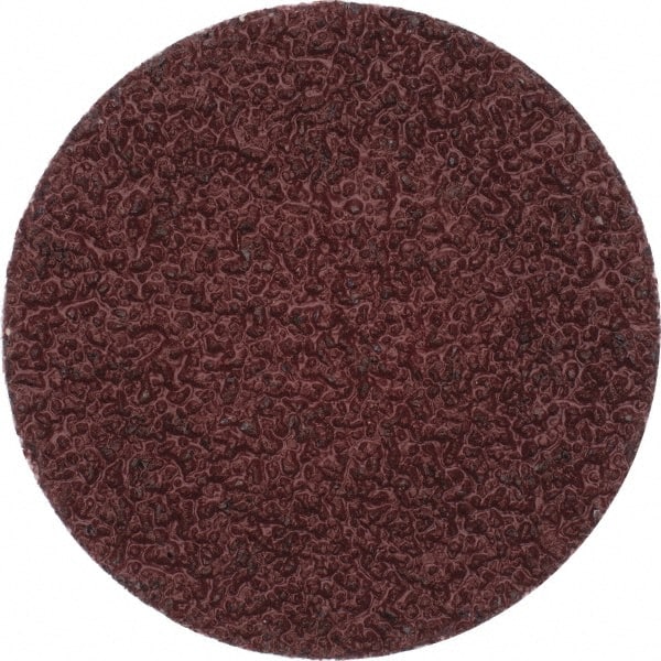 Merit Abrasives - 2" Disc Diam, 36 Grit, Aluminum Oxide Quick Change Disc - Type P Attaching System, Coated, Brown, 30,000 RPM, ALO Series - Exact Tooling