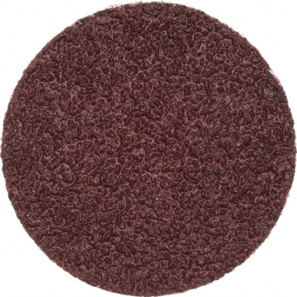Merit Abrasives - 1-1/2" Disc Diam, 40 Grit, Aluminum Oxide Quick Change Disc - Type P Attaching System, Coated, Brown, 30,000 RPM, ALO Series - Exact Tooling