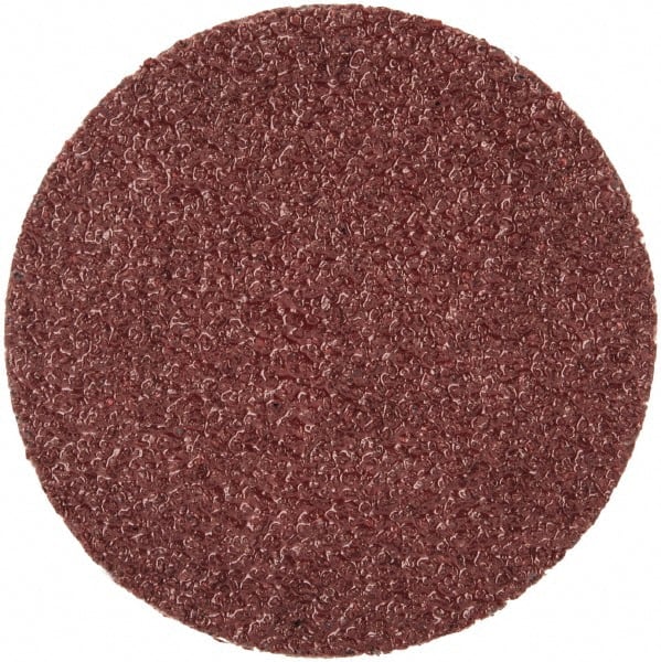 Merit Abrasives - 1" Disc Diam, 80 Grit, Aluminum Oxide Quick Change Disc - Type P Attaching System, Coated, Brown, 40,000 RPM, ALO Series - Exact Tooling