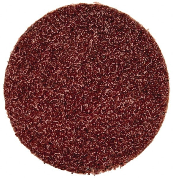 Merit Abrasives - 1" Disc Diam, 60 Grit, Aluminum Oxide Quick Change Disc - Type P Attaching System, Coated, Brown, 40,000 RPM, ALO Series - Exact Tooling