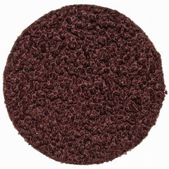 Merit Abrasives - 1" Disc Diam, 40 Grit, Aluminum Oxide Quick Change Disc - Type P Attaching System, Coated, Brown, 40,000 RPM, ALO Series - Exact Tooling