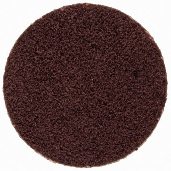 Merit Abrasives - 3/4" Disc Diam, 120 Grit, Aluminum Oxide Quick Change Disc - Type P Attaching System, Coated, Brown, 40,000 RPM, ALO Series - Exact Tooling