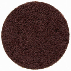 Merit Abrasives - 3/4" Disc Diam, 120 Grit, Aluminum Oxide Quick Change Disc - Type P Attaching System, Coated, Brown, 40,000 RPM, ALO Series - Exact Tooling
