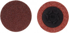 Merit Abrasives - 3/4" Disc Diam, 60 Grit, Aluminum Oxide Quick Change Disc - Type P Attaching System, Coated, Brown, 40,000 RPM, ALO Series - Exact Tooling