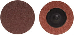 Merit Abrasives - 4" Disc Diam, 50 Grit, Aluminum Oxide Quick Change Disc - Type R Attaching System, Coated, Brown, 12,000 RPM, ALO Series - Exact Tooling