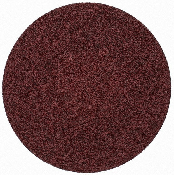 Merit Abrasives - 3" Disc Diam, 50 Grit, Aluminum Oxide Quick Change Disc - Type R Attaching System, Coated, Brown, 20,000 RPM, ALO Series - Exact Tooling