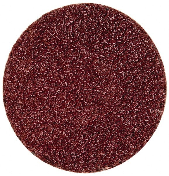 Merit Abrasives - 2" Disc Diam, 40 Grit, Aluminum Oxide Quick Change Disc - Type S Attaching System, Coated, Brown, 30,000 RPM, ALO Series - Exact Tooling