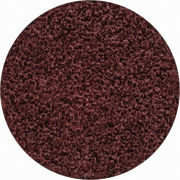 Merit Abrasives - 1-1/2" Disc Diam, 40 Grit, Aluminum Oxide Quick Change Disc - Type S Attaching System, Coated, Brown, 30,000 RPM, ALO Series - Exact Tooling