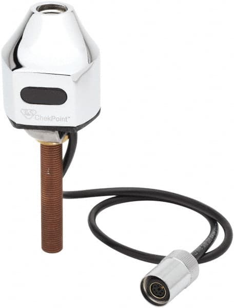 T&S Brass - Deck Plate Mounted Electronic User Adjustable Temperature Control Mixer Faucet - Powered by 120 Volt AC/DC, Single Hole Mounting Centers - Exact Tooling