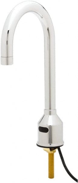 T&S Brass - Deck Mounted Single Hole Electronic User Adjustable Temperature Control Mixer Faucet - Powered by 120 Volt AC/DC, Gooseneck Spout, Single Hole Mounting Centers - Exact Tooling