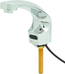 T&S Brass - Deck Plate Mounted Electronic User Adjustable Temperature Control Mixer Faucet - Powered by 120 Volt AC/DC, 5" Cast Spout, Single Hole Mounting Centers - Exact Tooling