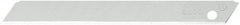 Olfa - 10 Piece Steel Utility Knife Blade - 80mm OAL, 3-5/32" Blade Length, 0.02" Blade Thickness - Exact Tooling