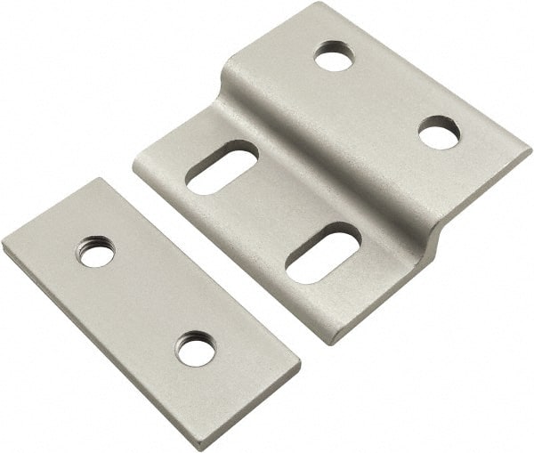 80/20 Inc. - 60mm Wide, Open Shelving Accessory/Component - Aluminum, Clear Anodized Finish, 58mm Long, Use with 30 Series & Bolt Kits 75-3615 & 11-8316 - Exact Tooling