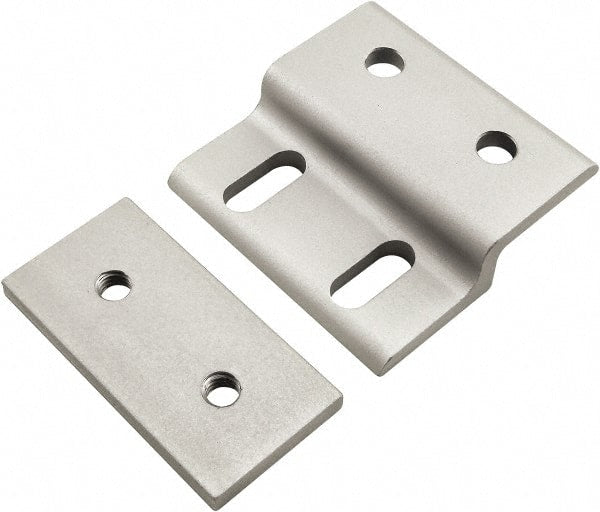 80/20 Inc. - 50mm Wide, Open Shelving Accessory/Component - Aluminum, Clear Anodized Finish, 49mm Long, Use with 25 Series & Bolt Kits 75-3404 & 13-6312 - Exact Tooling