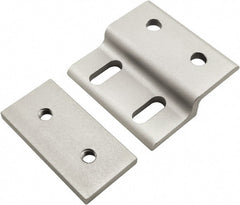 80/20 Inc. - 50mm Wide, Open Shelving Accessory/Component - Aluminum, Clear Anodized Finish, 49mm Long, Use with 25 Series & Bolt Kits 75-3404 & 13-6312 - Exact Tooling