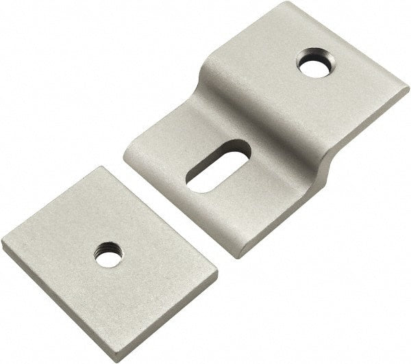 80/20 Inc. - 25mm Wide, Open Shelving Accessory/Component - Aluminum, Clear Anodized Finish, 49mm Long, Use with 25 Series & Bolt Kits 75-3404 & 13-6312 - Exact Tooling