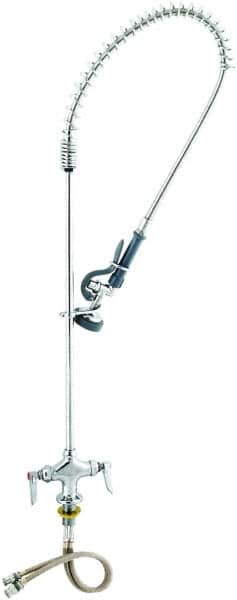 T&S Brass - Riser with Spring Guide, 2 Way Design, Deck Mount, Deck Pre Rinse Faucet Assembly - Lever Handle - Exact Tooling