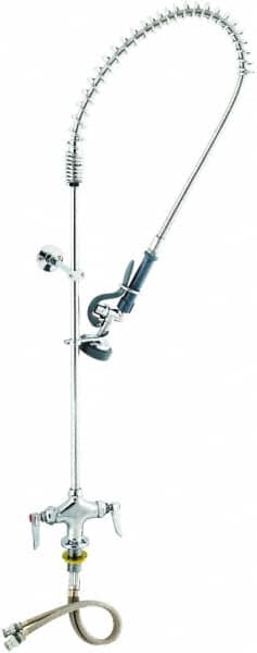 T&S Brass - Riser with Spring Guide, 2 Way Design, Deck Mount, Deck Pre Rinse Faucet Assembly - Lever Handle - Exact Tooling