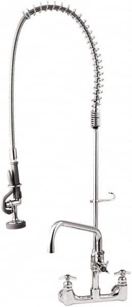 T&S Brass - Riser with Spring Guide, 2 Way Design, Wall Mount, Industrial Sink Faucet - Lever Handle - Exact Tooling