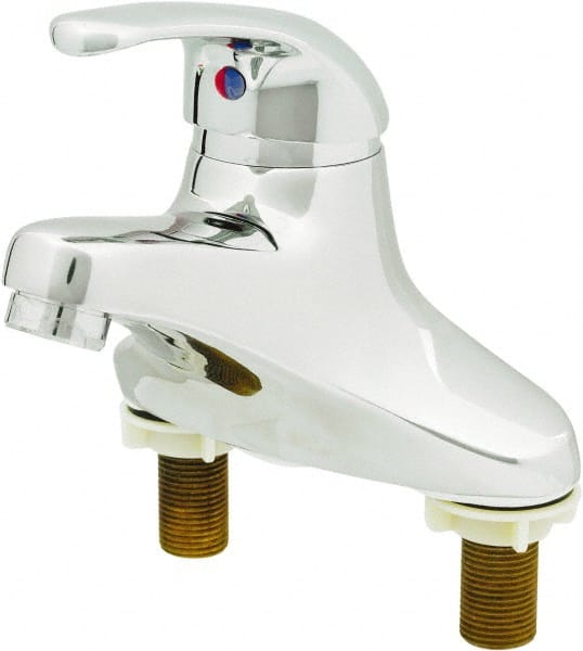 T&S Brass - Lever Handle, Deck Mounted Bathroom Faucet - One Handle, Pop Up Drain, Standard Spout - Exact Tooling
