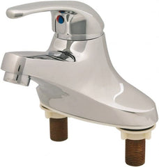 T&S Brass - Straight Handle, Deck Mounted Bathroom Faucet - One Handle, No Drain, Standard Spout - Exact Tooling