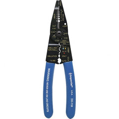 Imperial - 10 to 22 AWG Capacity Wire Stripper/Cutter/Crimper - 8-1/4" OAL, Hardened Steel with Cushion Grip Handle - Exact Tooling
